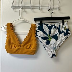 Two Piece Scalloped Swimsuit
